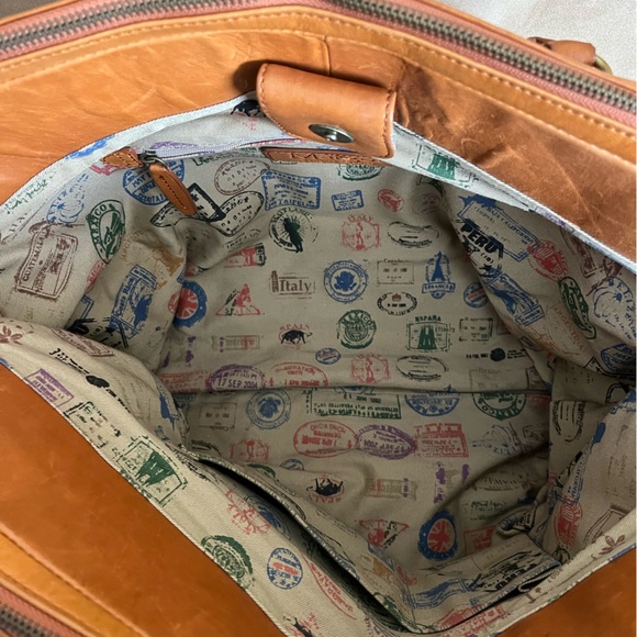 Margot New York Genuine Leather Tote Large Purse Travel Double Zip Storage - Picture 4 of 9